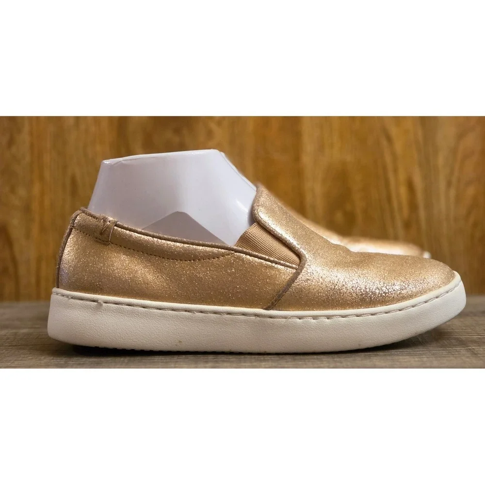 Vionic Pro Avery Vio-Grip Slip Resistant Shoes Womens Size 6 Metallic Suede